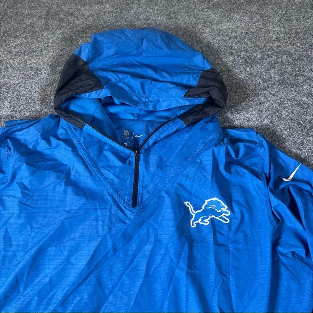 Nike Detroit Lions Jacket Hoodie Mens‎ XXL Nike Coach Issue On Field Full Zip